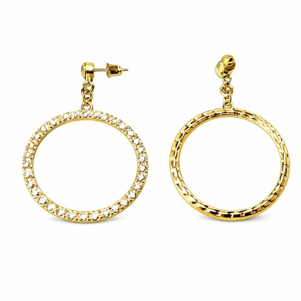 Tuckernuck Gold and Diamond Hoop Earrings